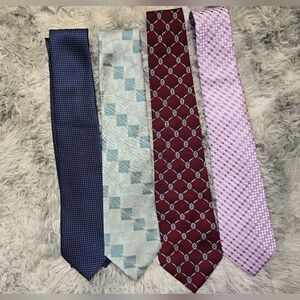 Arrow Men's Tie Collection - Navy, Light Blue, Burgundy, Pink